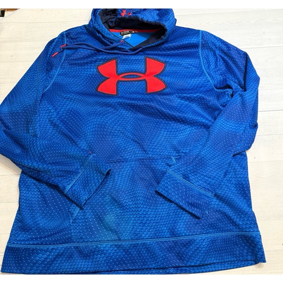 Under Armour men's blue hooded sweatshirt 2XL - Picture 1 of 12